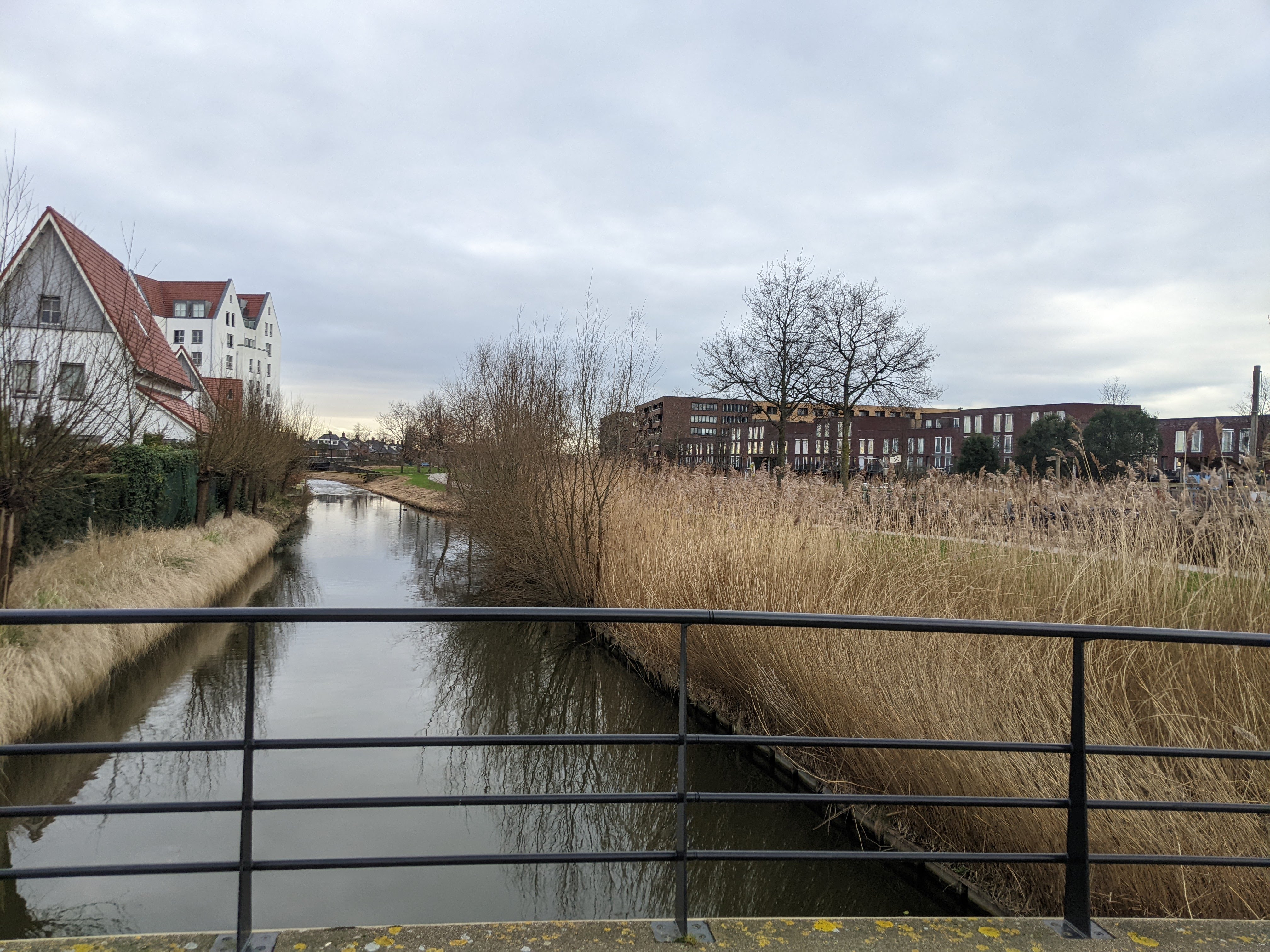 canal, sky, flatness