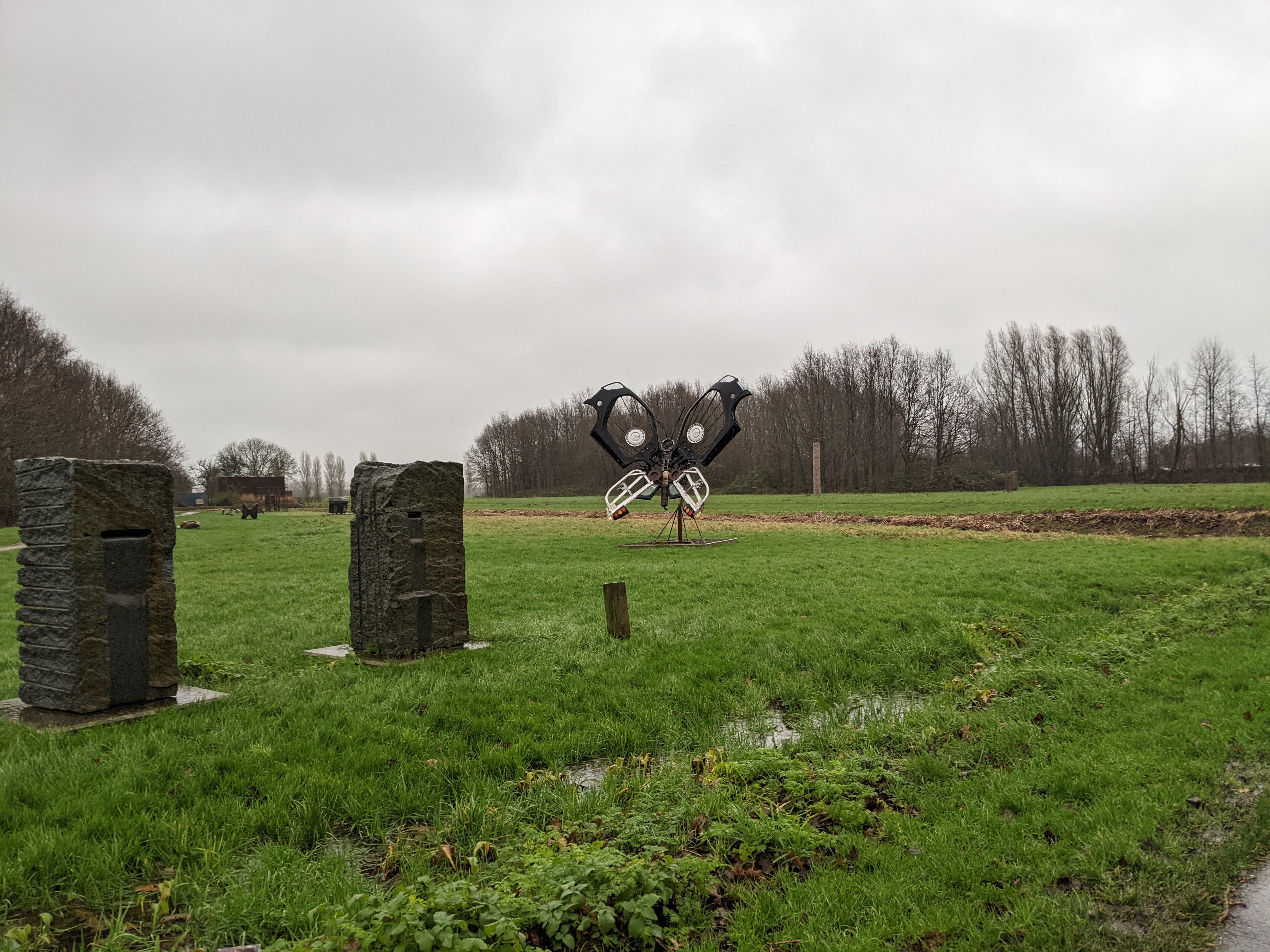 some sort of butterfly made of car parts