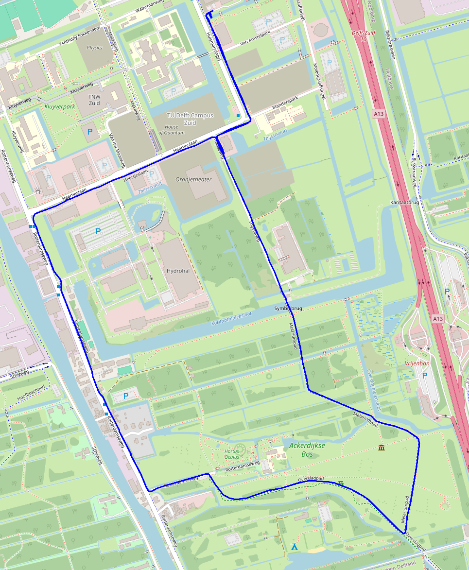 map of warmup ride