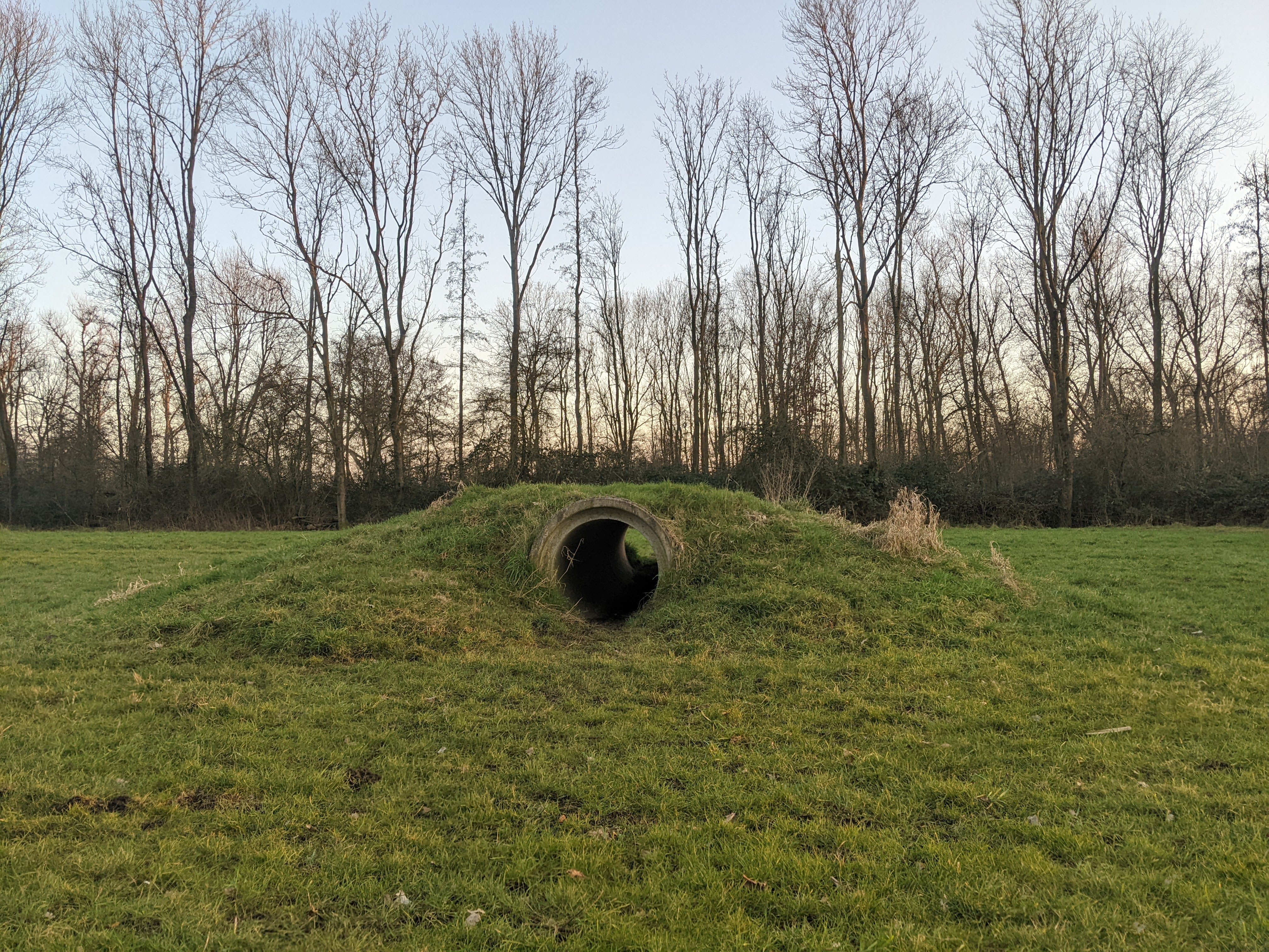 pipe through a small hill